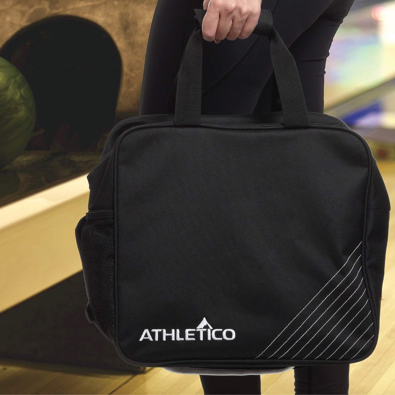 Athletico Essential Bowling Bag - Single Ball Bowling Tote Bag With Padded Bowling Ball Holder (Black) - Image 3